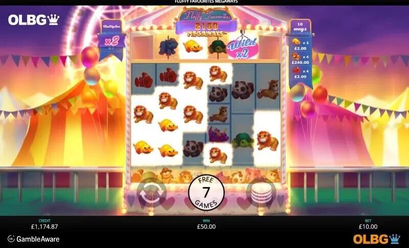 Fluffy Favourites Megaways slot free games feature screenshot