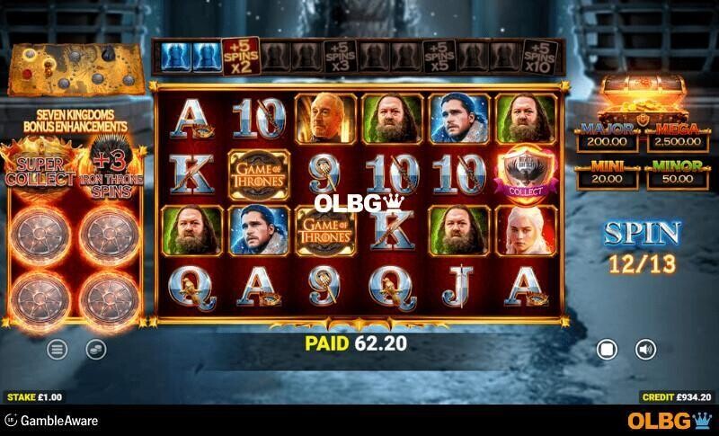 Game of Thrones Iron Throne Spins feature screenshot