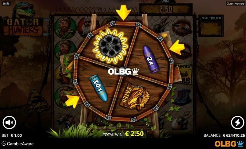 Gator Hunters slot Gator Spins feature Upgrades screenshot