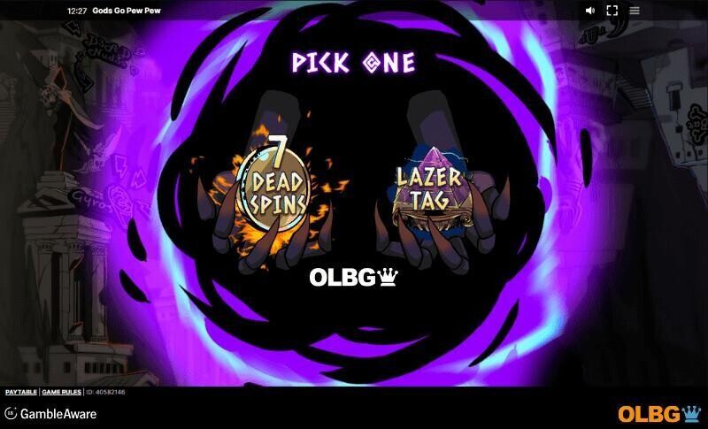 Gods Go Pew Pew slot Death Games selection screenshot