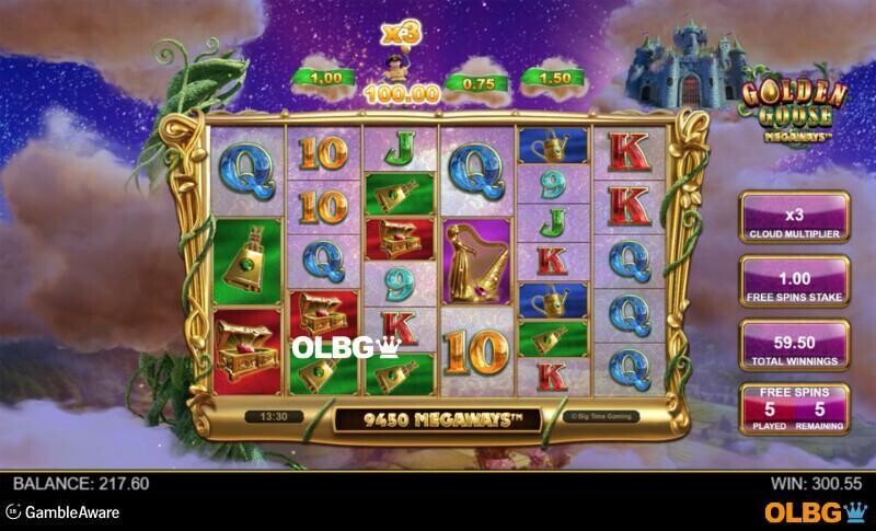 Golden Goose Megaways slot Free Spins feature screenshot