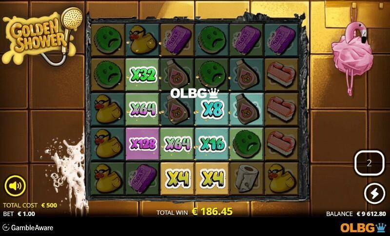 Golden Shower slot Gold Spins feature screenshot