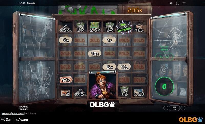 Gopnik slot Super Kiosk Raid Spins feature screenshot