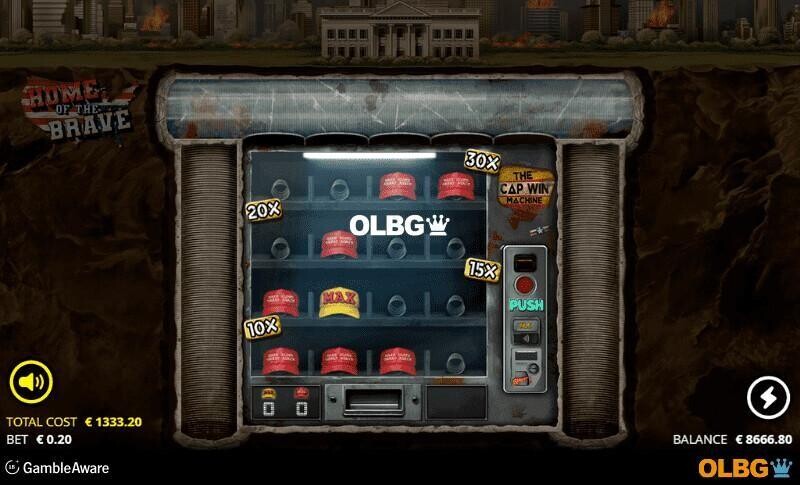 Home of the Brave slot The Cap Win Machine feature screenshot