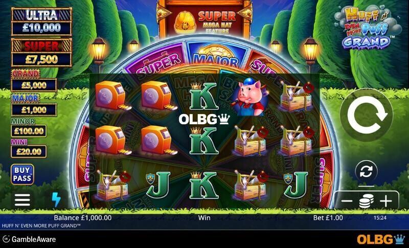 Huff N’ Even More Puff Grand slot base game screenshot