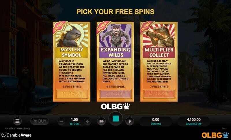 Iron Bank 2 slot Ultra Free Spins choice screenshot