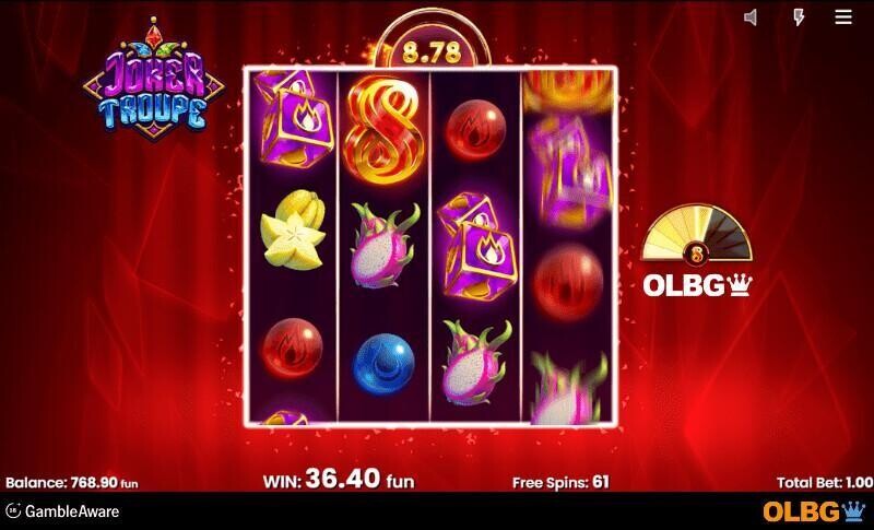 Joker Troupe slot Red Joker Free Spins feature screenshot