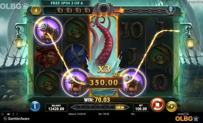 jolly roger wild kraken slot cannon free spins screenshot