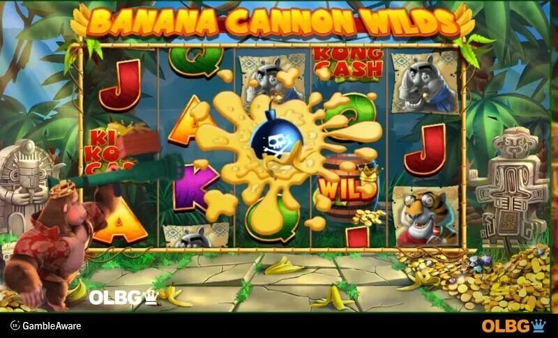 king kong cash slot banana cannon wilds feature screenshot