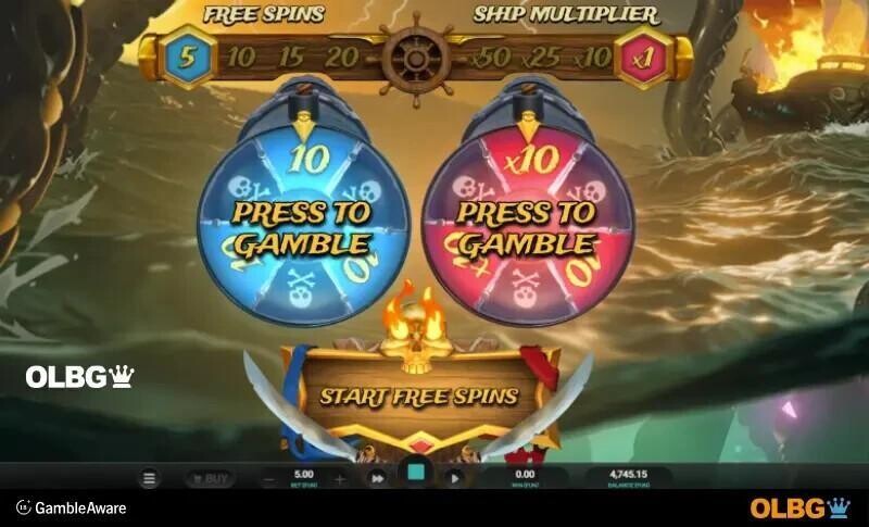 kraken's cove slot gambler on free spins feature screenshot