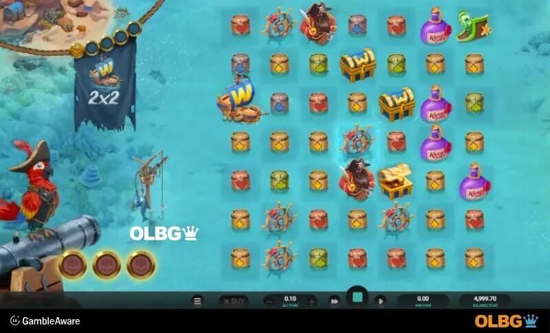 kraken's cove slot treasure chest wild symbol screenshot
