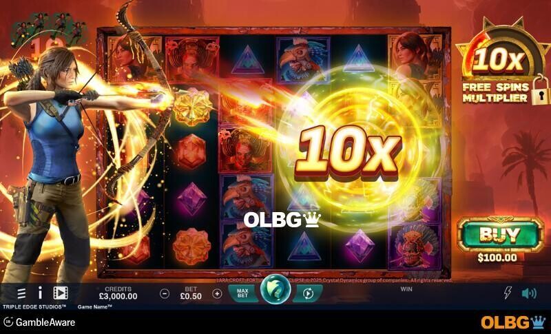Lara Croft: Fortune of the Eclipse slot MultiChase Rolling Multipliers screenshot