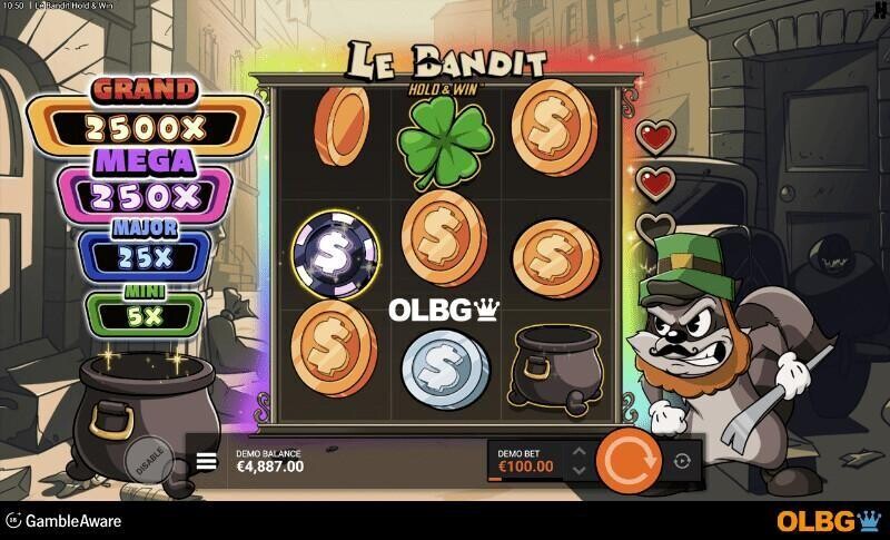 Le Bandit Hold & Win slot Rainbow Epic Drop Hold & Win feature screenshot