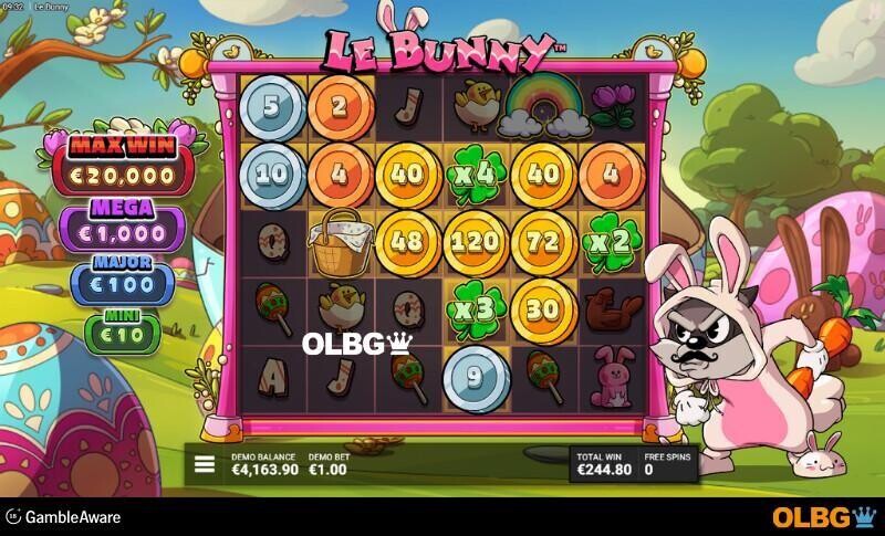 Le Bunny slot Swiping the Sweets feature screenshot