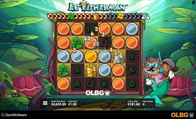 Le Fisherman slot Slippery When Wet feature screenshot