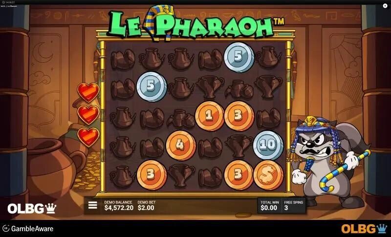 le pharaoh slot lost treasures feature screenshot