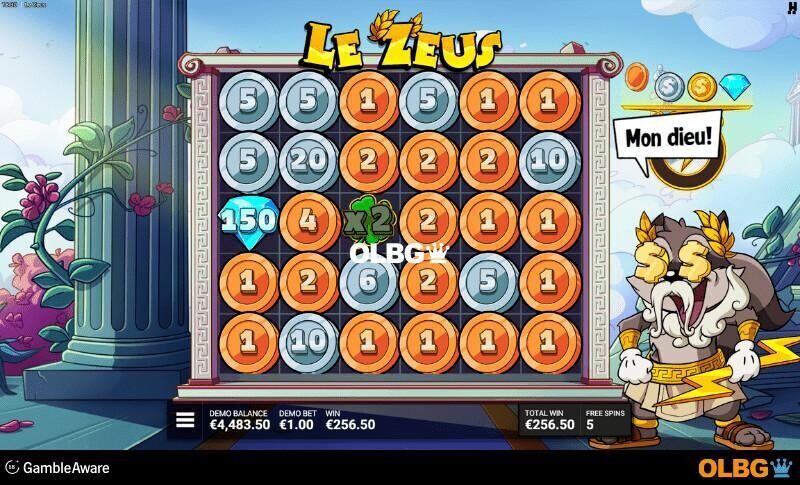Le Zeus slot Myth-Taken Identity feature screenshot