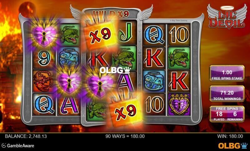 Lil' Devil slot Enhanced Dynamite Lover Free Spins feature screenshot