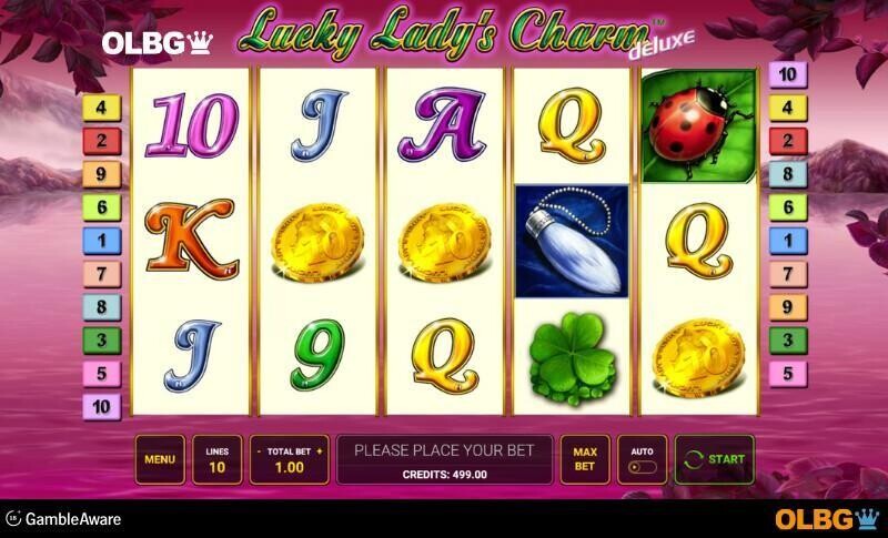 Lucky Lady’s Charm Deluxe slot base game screenshot