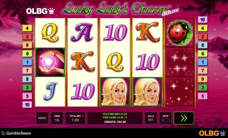 Lucky Lady’s Charm Deluxe slot Free Games feature screenshot