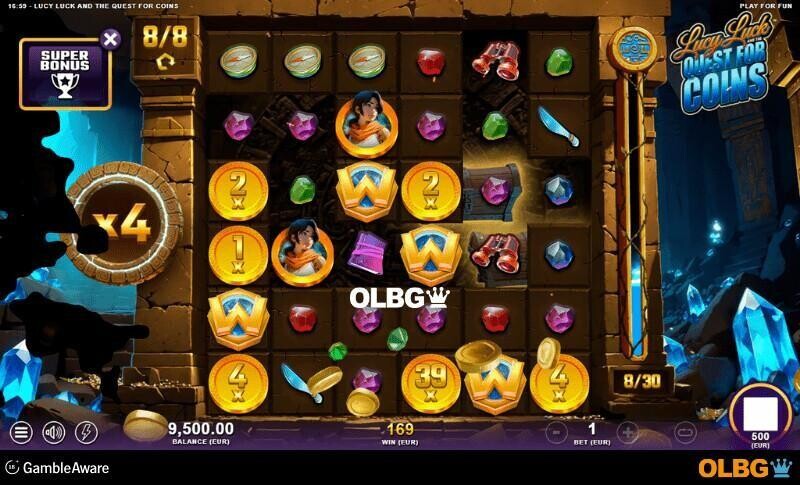 Lucy Luck and the Quest for Coins slot Free Spins Bonus feature screenshot