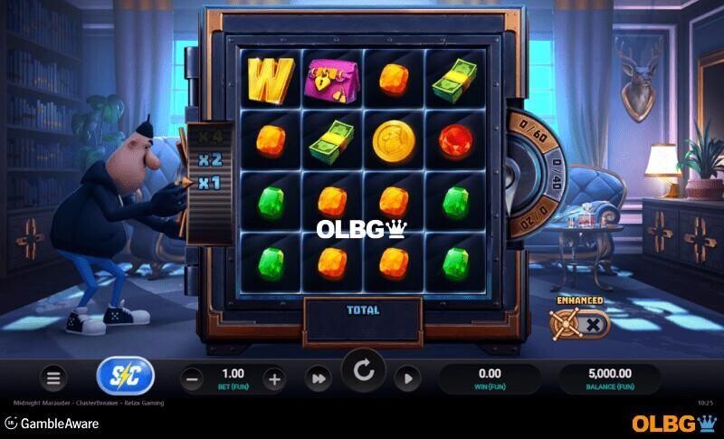 Midnight Marauder ClusterBreaker slot base game screenshot