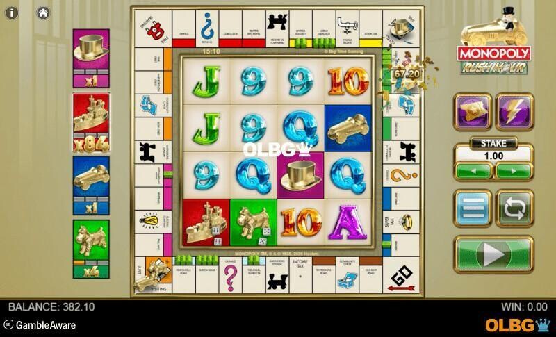 Monopoly Rush Hour slot base game screenshot