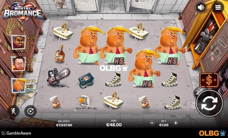 Mortal Bromance slot Towel Reveal feature screenshot