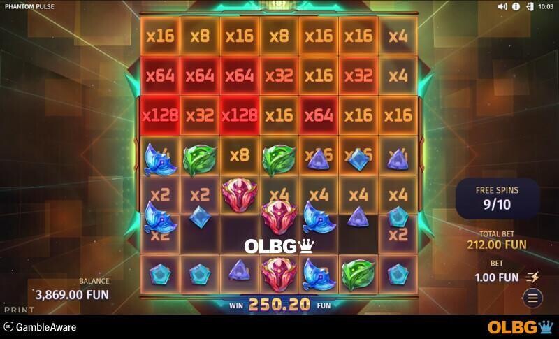 Phantom Pulse slot Charged Pulse Spins Bonus feature screenshot