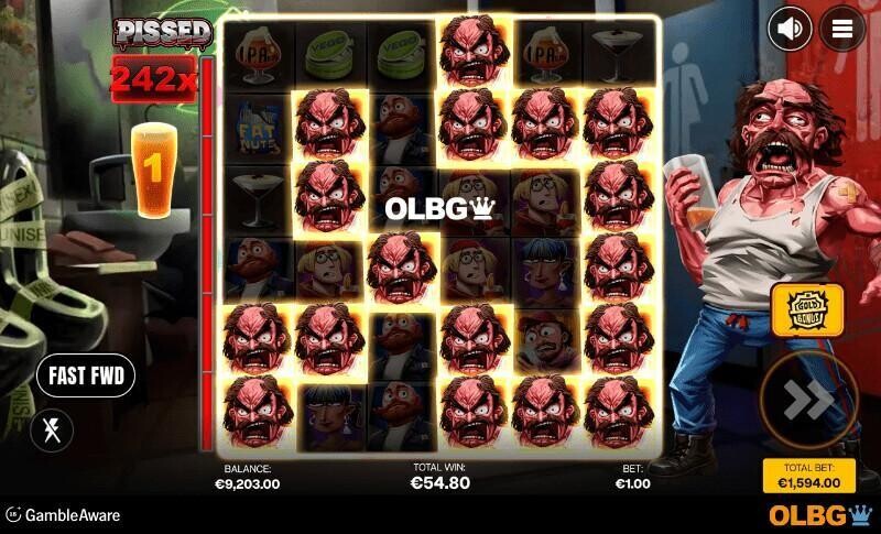 Pissed slot Free Spins feature screenshot