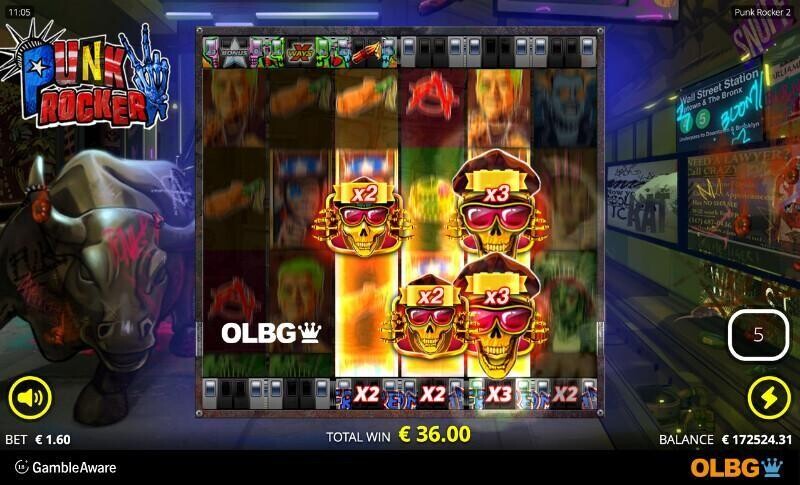 Punk Rocker 2 slot ChAos Spins feature screenshot