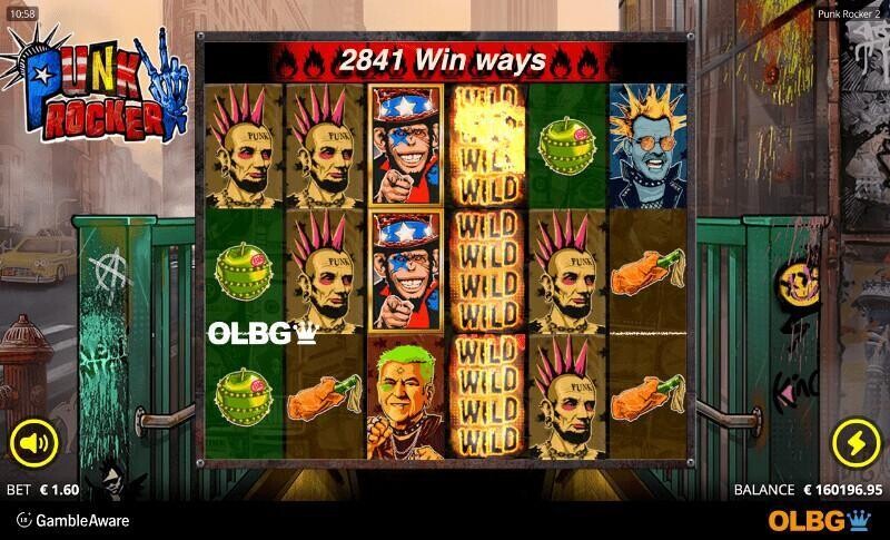 Punk Rocker 2 slot Molotov Wilds feature screenshot
