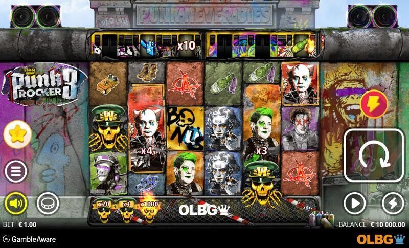 Punk Rocker 3 slot base game screenshot