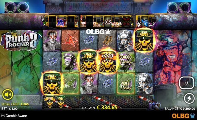 Punk Rocker 3 slot Mauerfall Spins feature screenshot