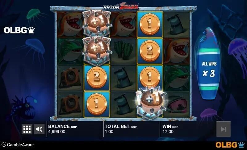razor shark slot razor reveal featrure screenshot