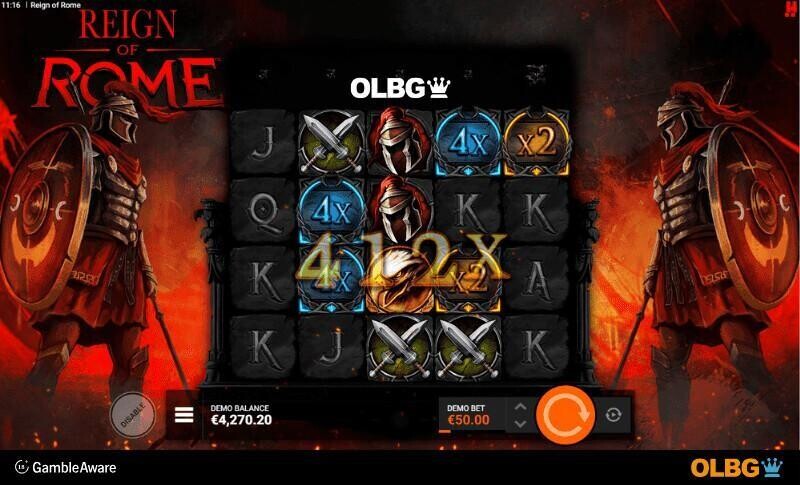Reign of Rome slot Tribute Symbols and LootLines screenshot