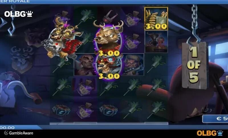 reindeer royale slot showing reindeer respin feature