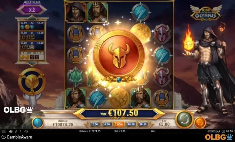 rise of olympus slot hand of god feature screenshot