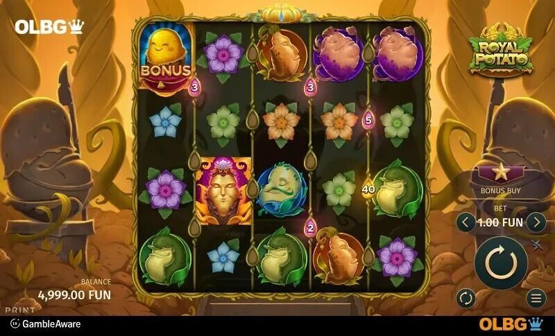 Royal Potato slot superspinners feature screenshot