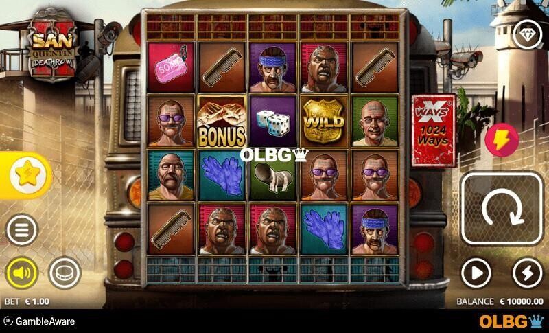 San Quentin 2: Death Row slot base game screenshot