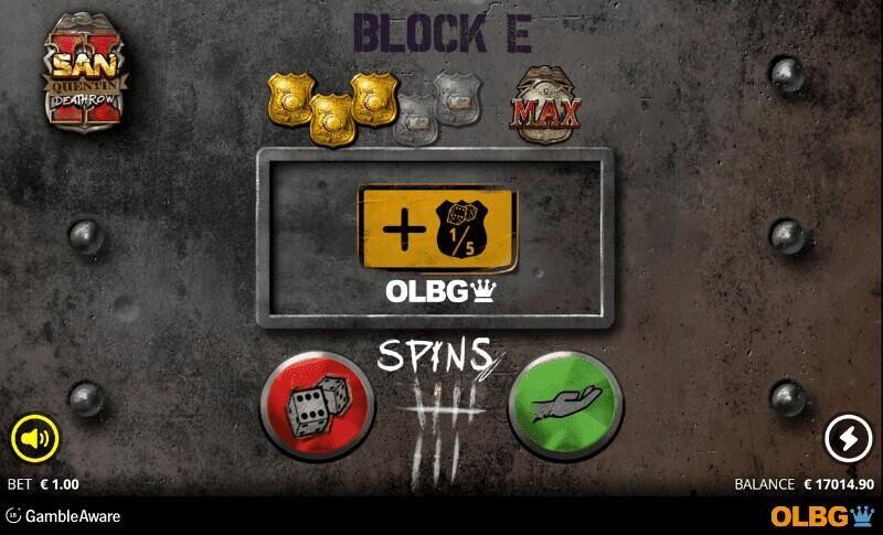 San Quentin 2: Death Row slot Green Mile Spins feature Gamble screenshot