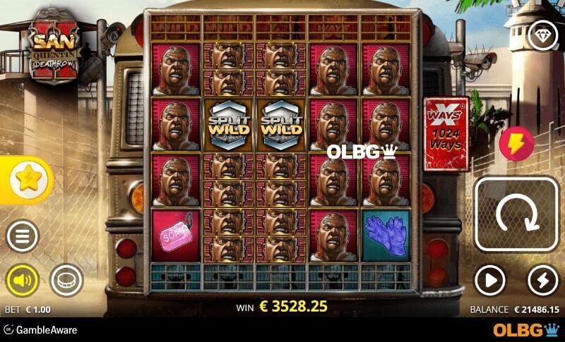 San Quentin 2: Death Row slot Split Wilds feature screenshot