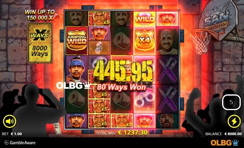 San Quentin slot Lockdown Spins feature screenshot