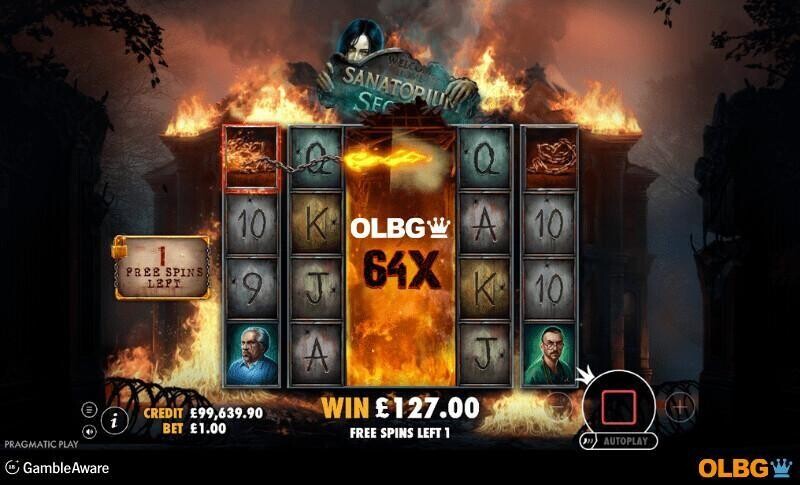 Sanatorium Secrets slot Free Spins feature screenshot