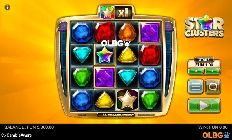 Star Clusters Megaclusters slot base game screenshot