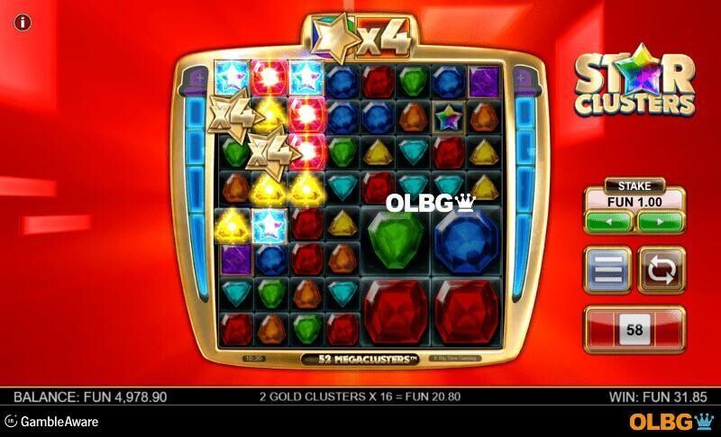 Star Clusters Megaclusters slot Gold Wild Multiplier feature screenshot