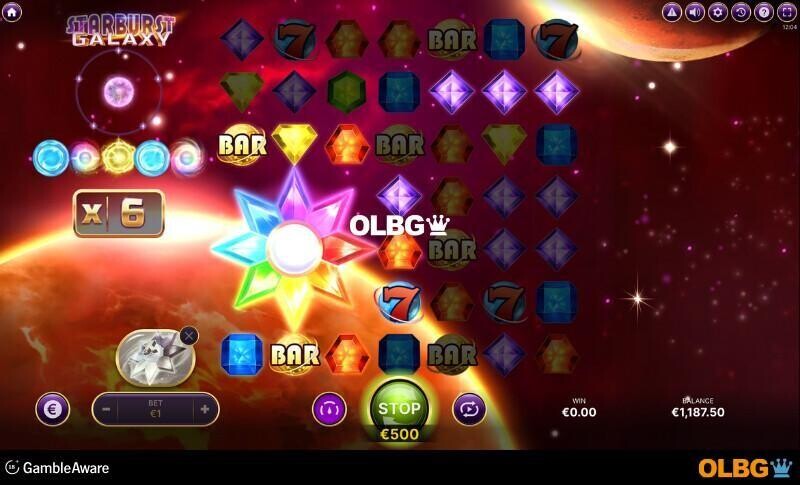 Starburst Galaxy slot Galaxy Star feature screenshot