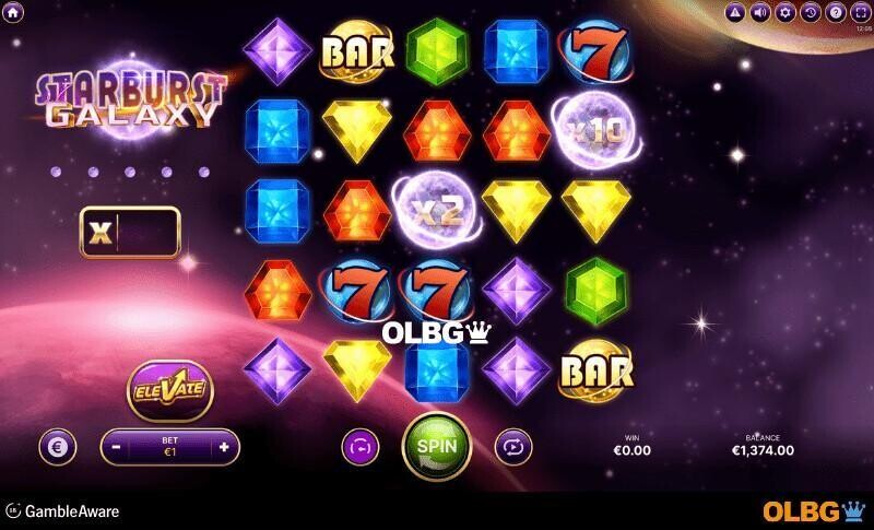 Starburst Galaxy slot Mega Star feature screenshot