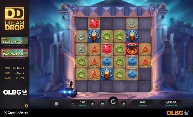 temple tumble 2 dream drop slot base game screenshot