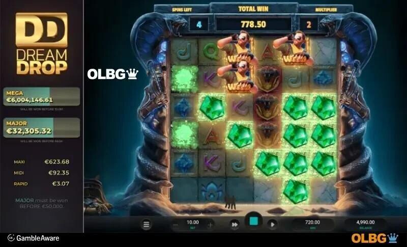 temple tumble 2 dream drop slot free spins screenshot